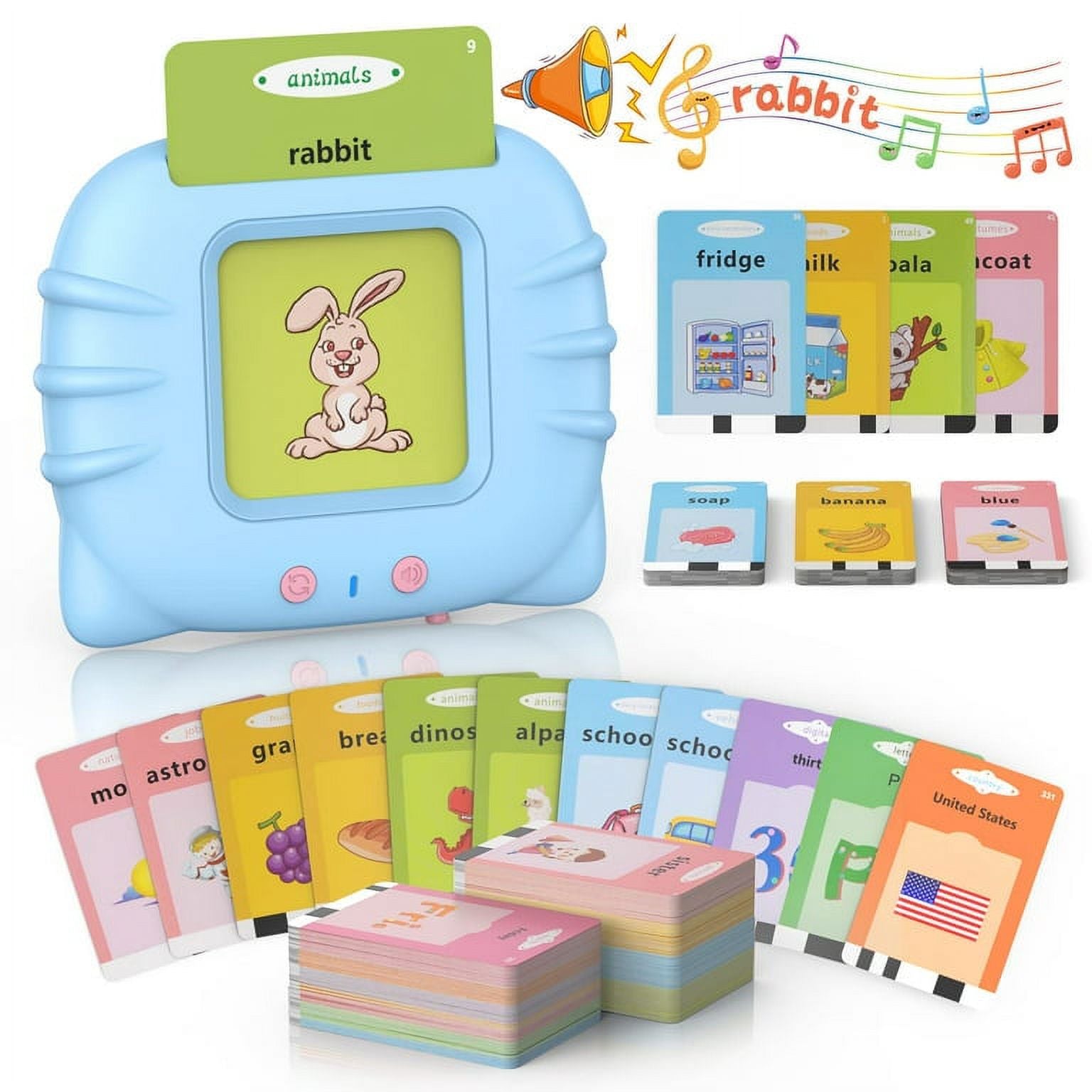 112 Pcs 224 Words Educational Flash Cards (Blue) Q4877