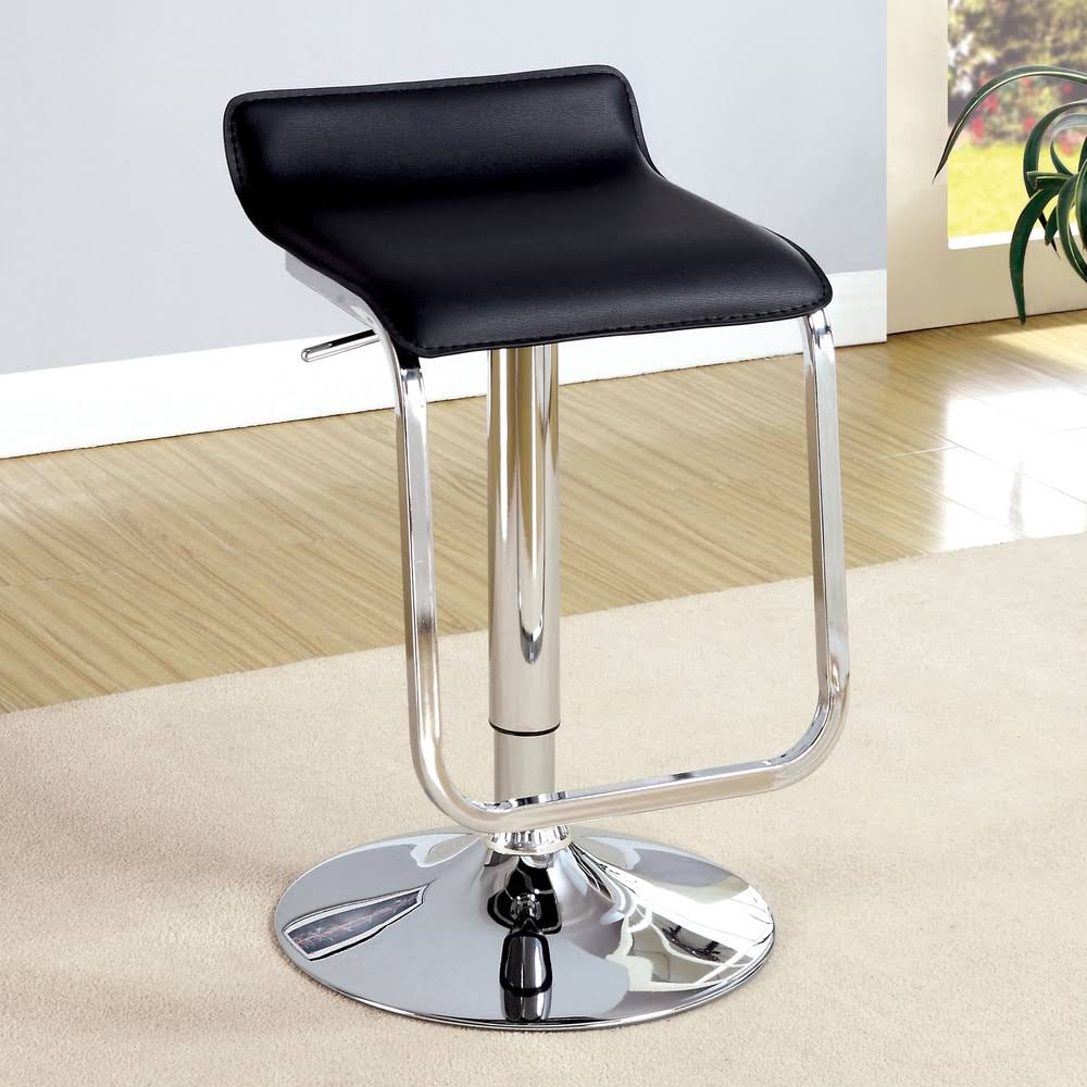 White Adjustable Waterfall Bar Stool B10097