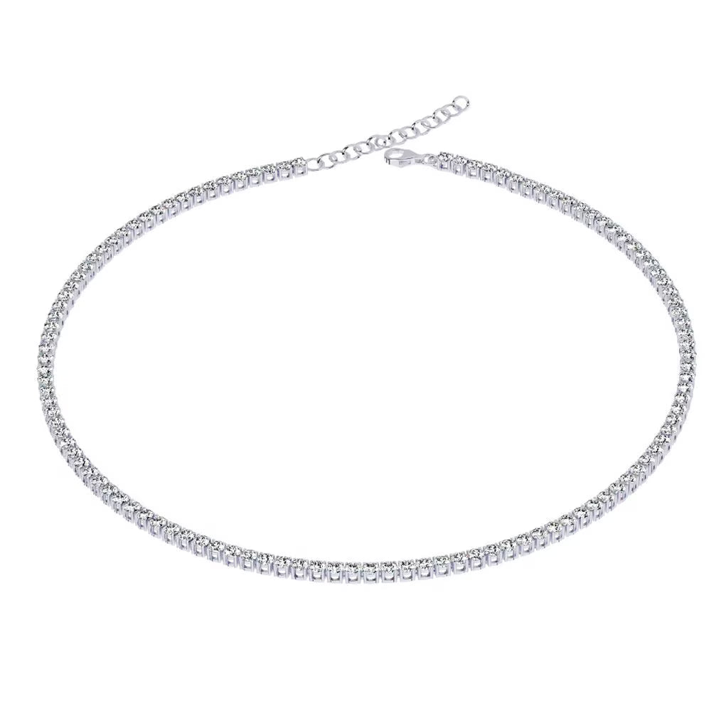 10 Carat Adjustable Round Diamond Tennis Necklace I328524