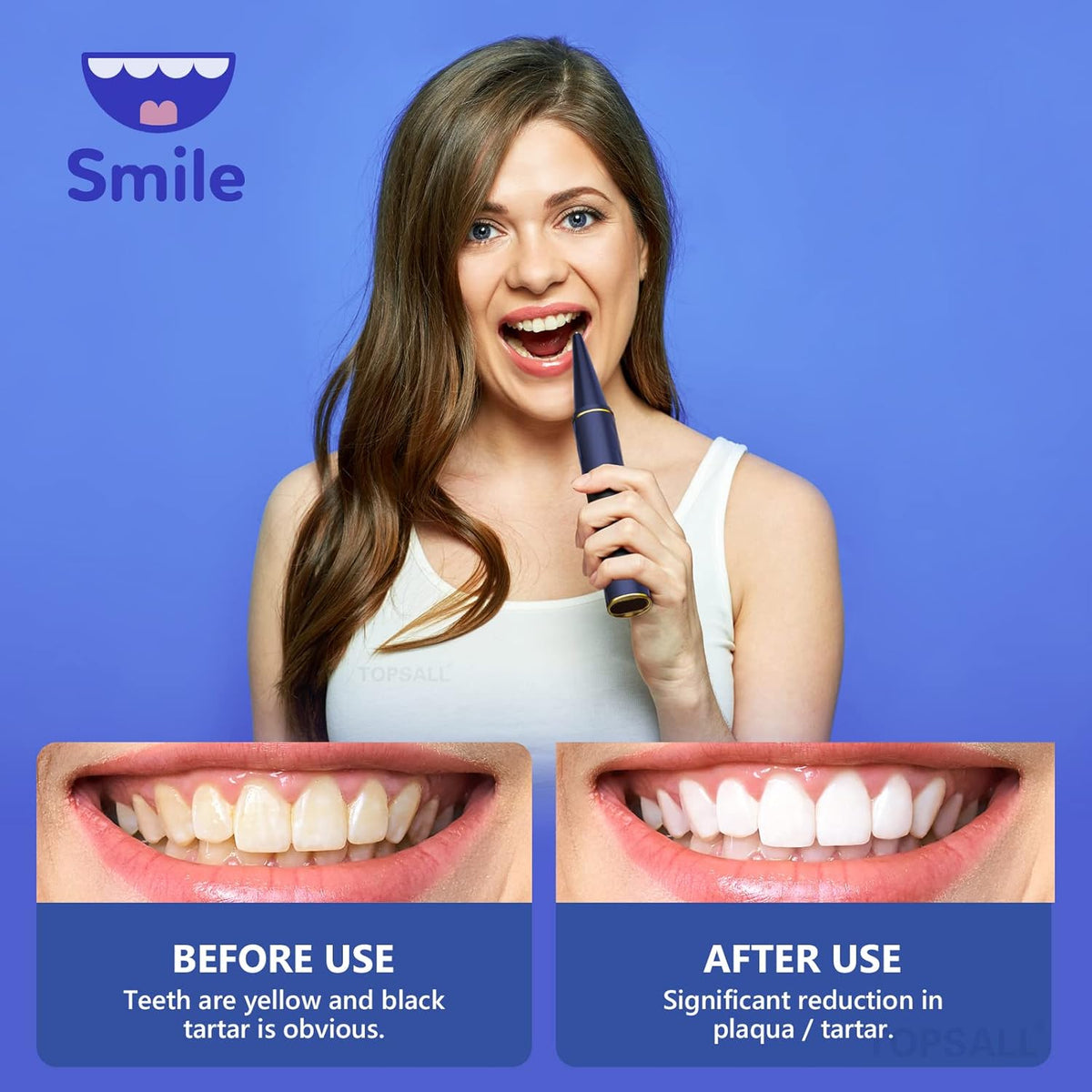 1080P HD WiFi Camera Electric Tooth Cleaner Calculus Remover, Pack of 2 K7038