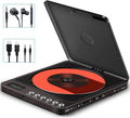 Portable Rechargeable CD Player with Dual Headphones Jack, Dark Brown, Pack of 2 X84315