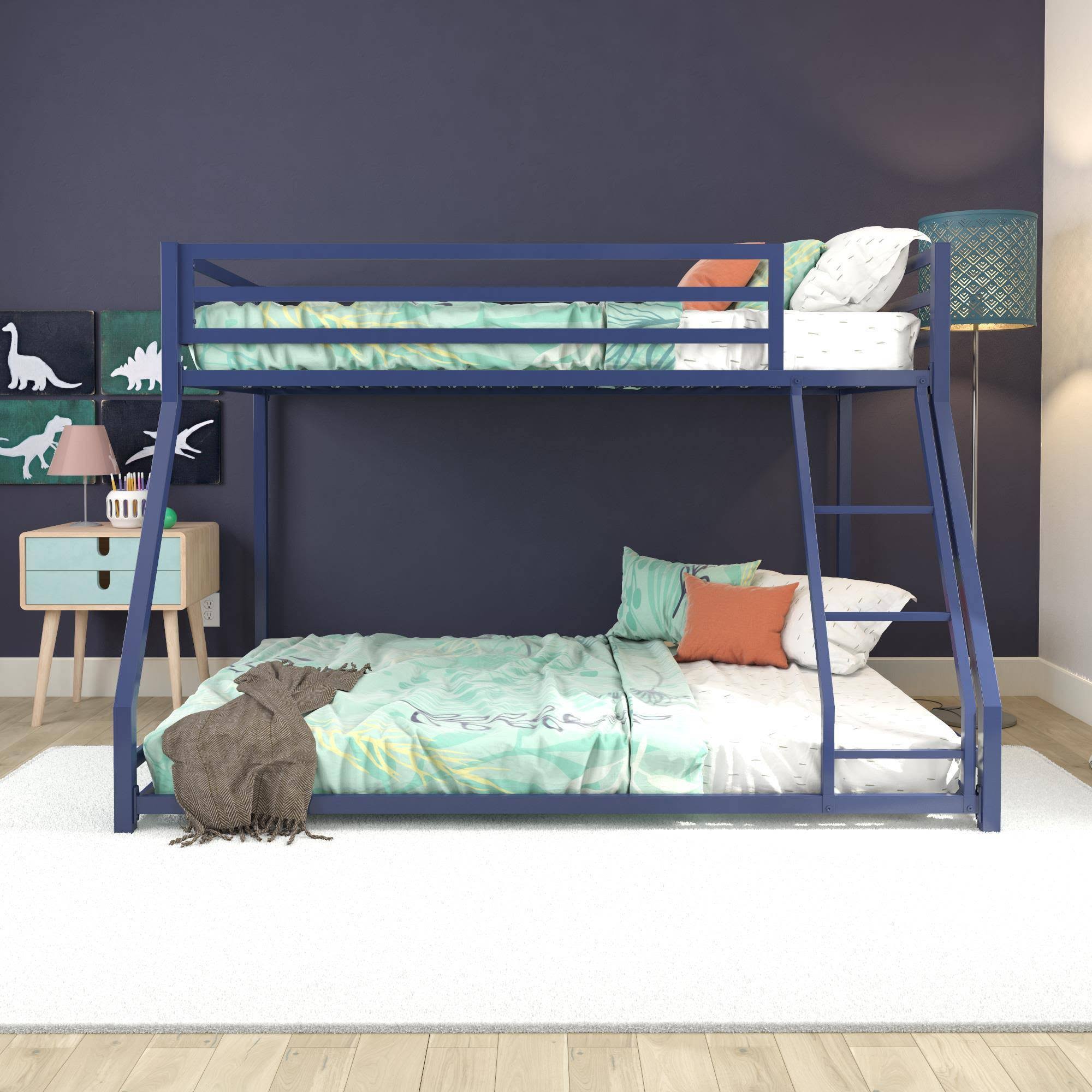 Twin/Full Metal Bunk Bed Blue D662722
