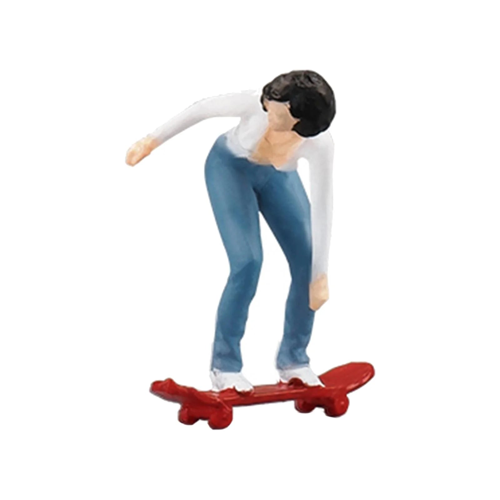 1/64 Scale Miniature Resin Painted Skateboard Figure for Diorama Model X4357