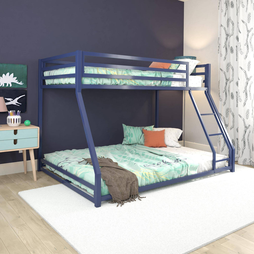 Twin/Full Metal Bunk Bed Blue D662722