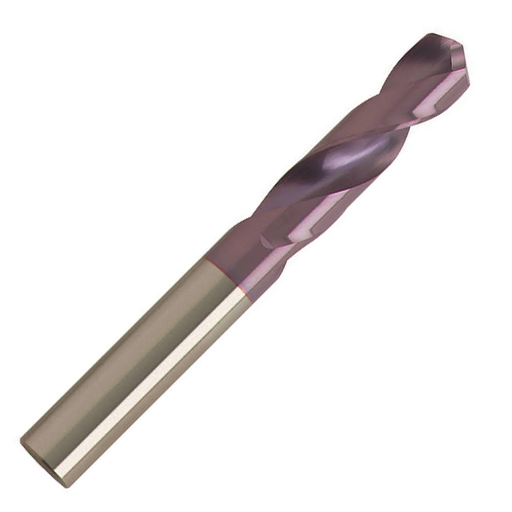 1/2x22 Diameter Carbide 118° 4-Facet Point General Purpose Stub Drill C850