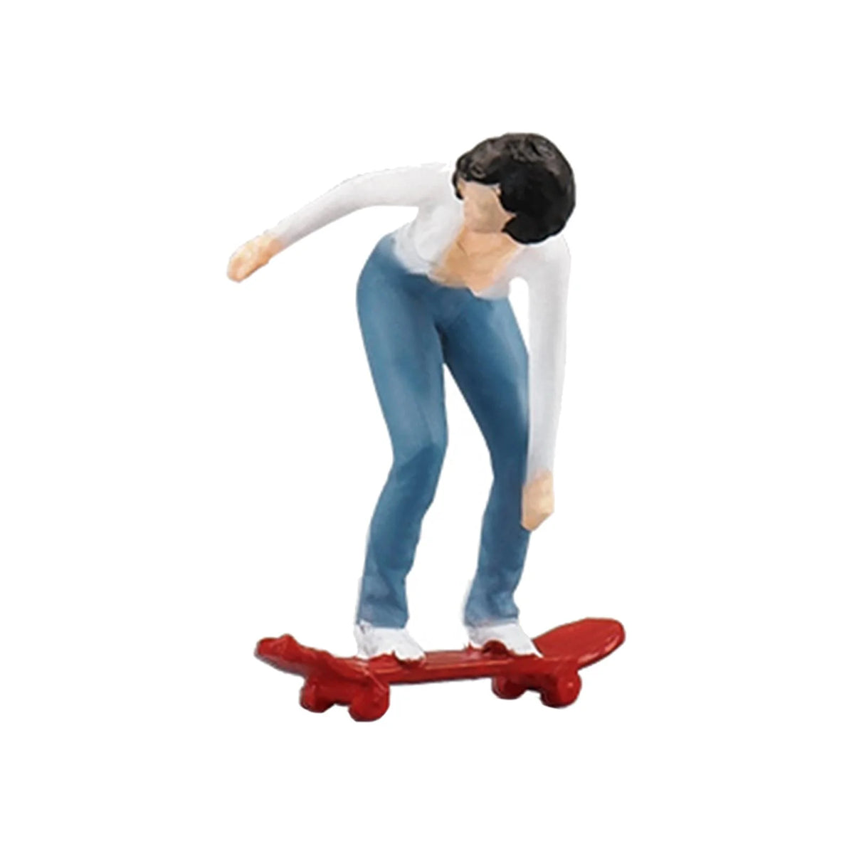 1/64 Scale Miniature Resin Painted Skateboard Figure for Diorama Model X4357