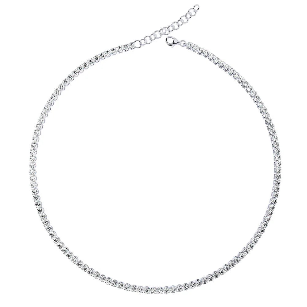 10 Carat Adjustable Round Diamond Tennis Necklace I328524