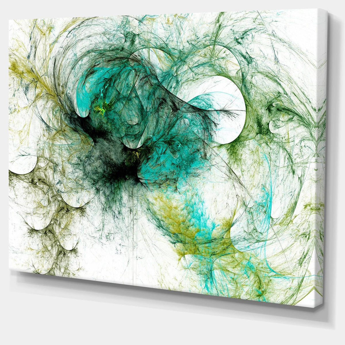 Green Graphic Art on Wrapped Canvas L498