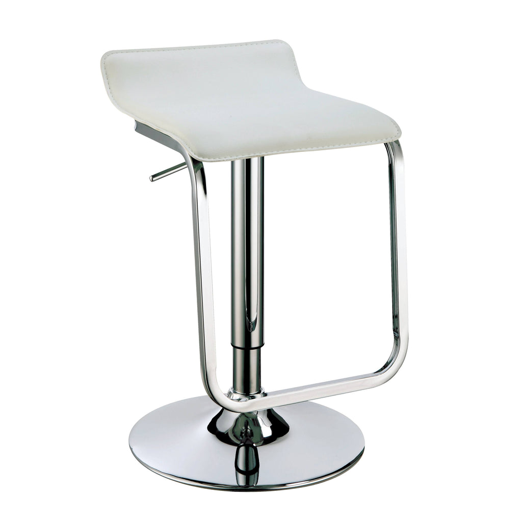 White Adjustable Waterfall Bar Stool B10097