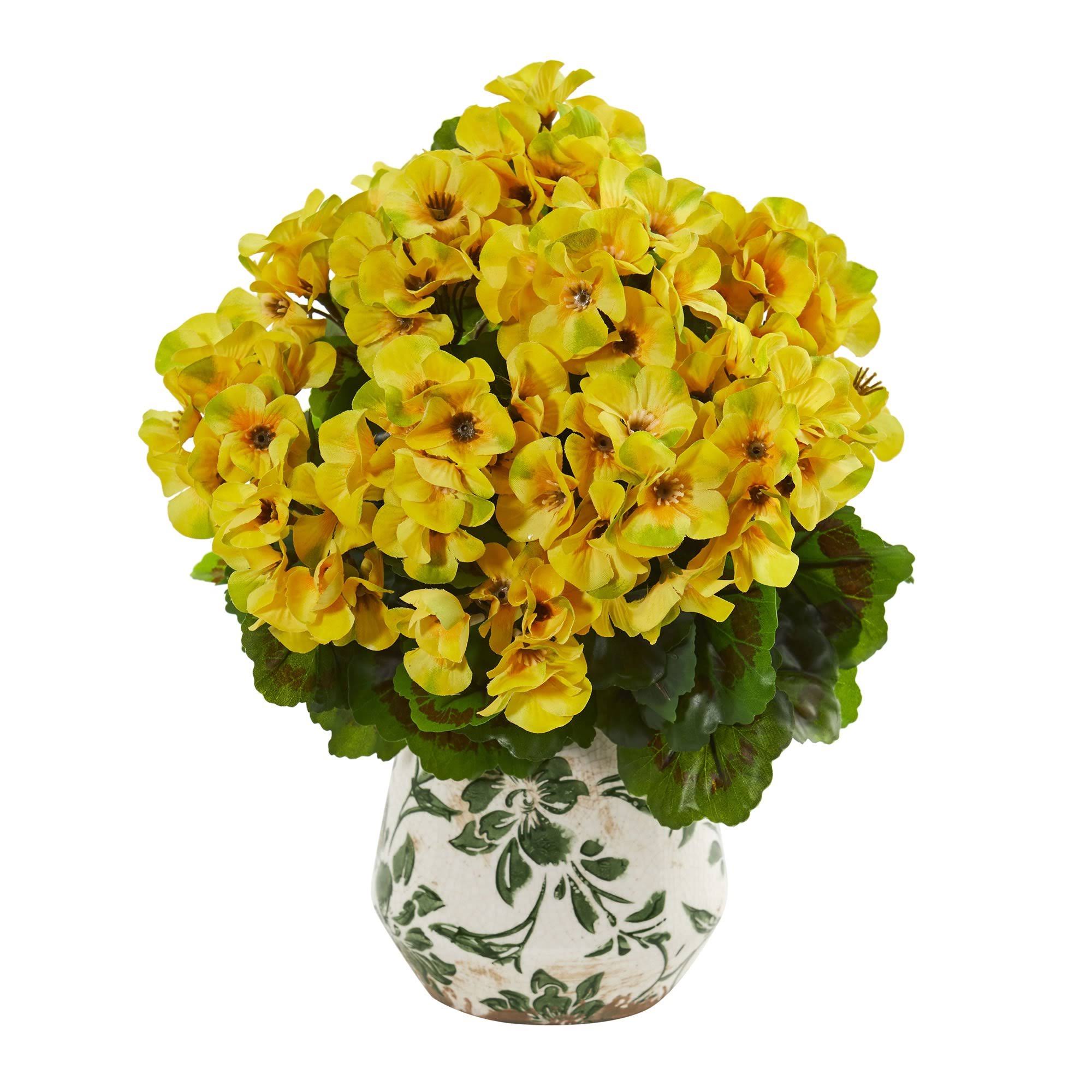12x22 Yellow Artificial Plant in Vase Q542