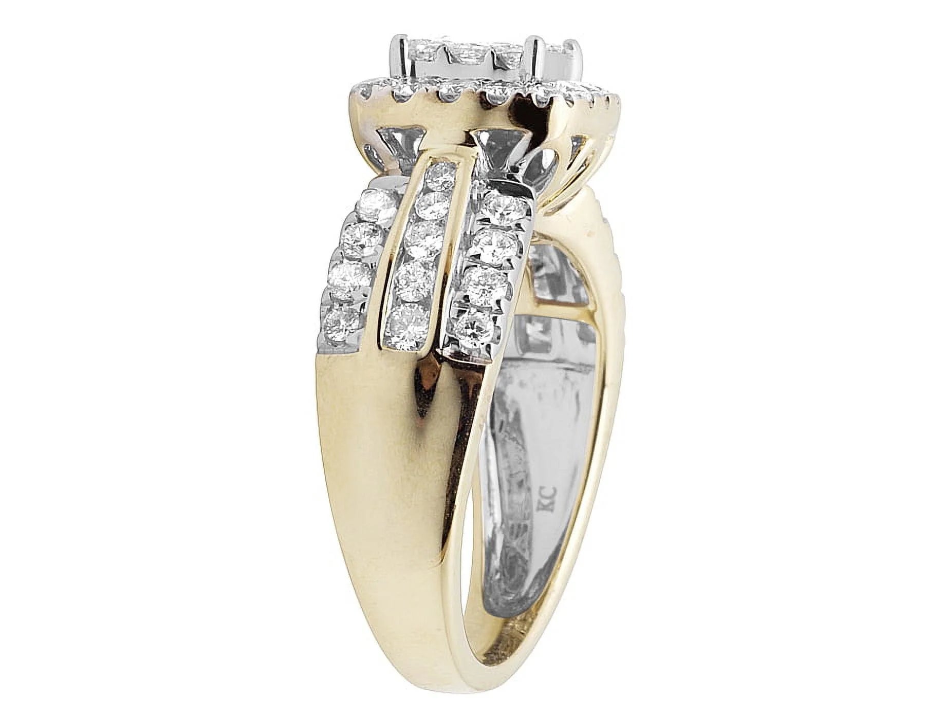 10K Yellow Gold Princess Diamond Engagement Ring 1.50ct Q6497