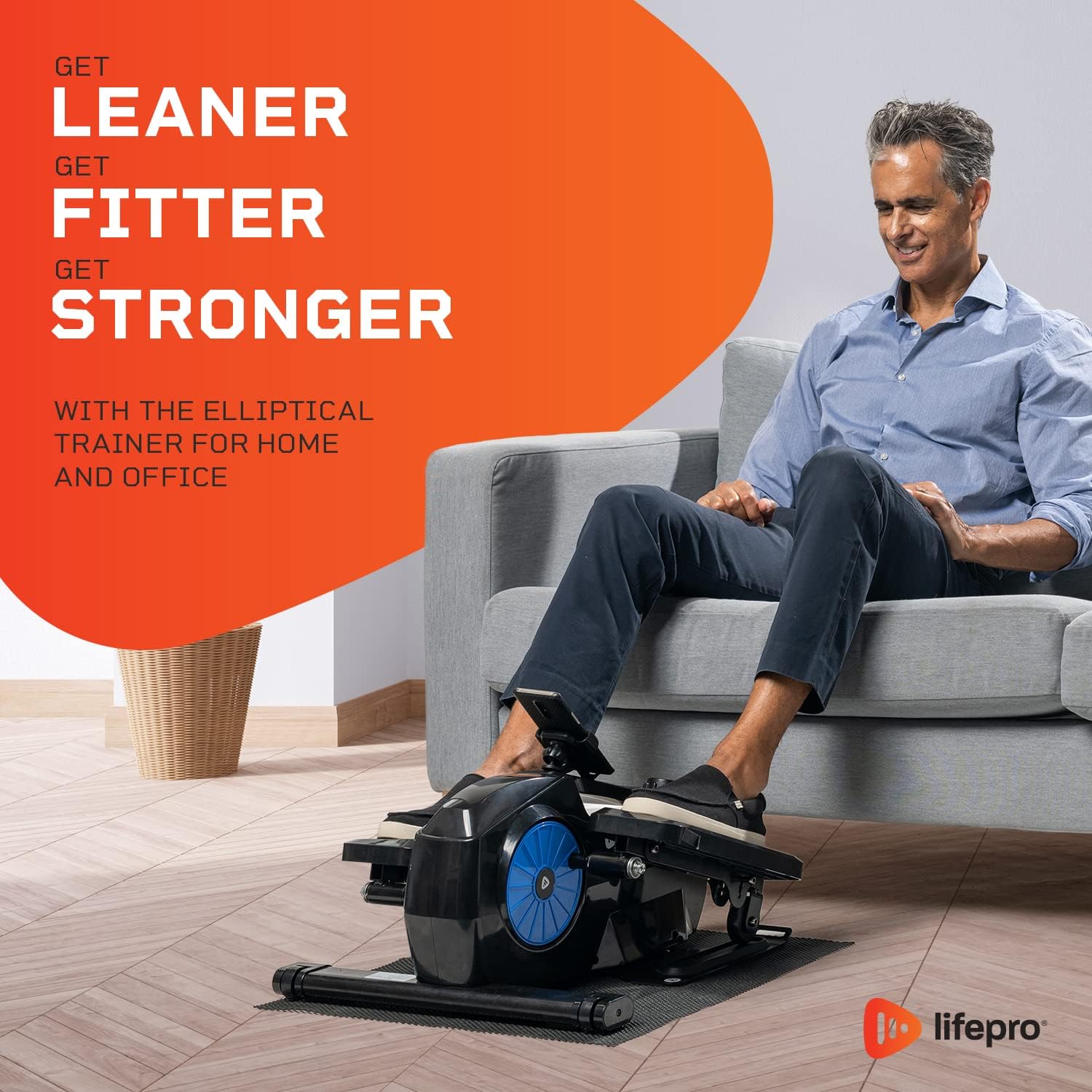 Under Desk Elliptical Machine with Adjustable Resistance R7868