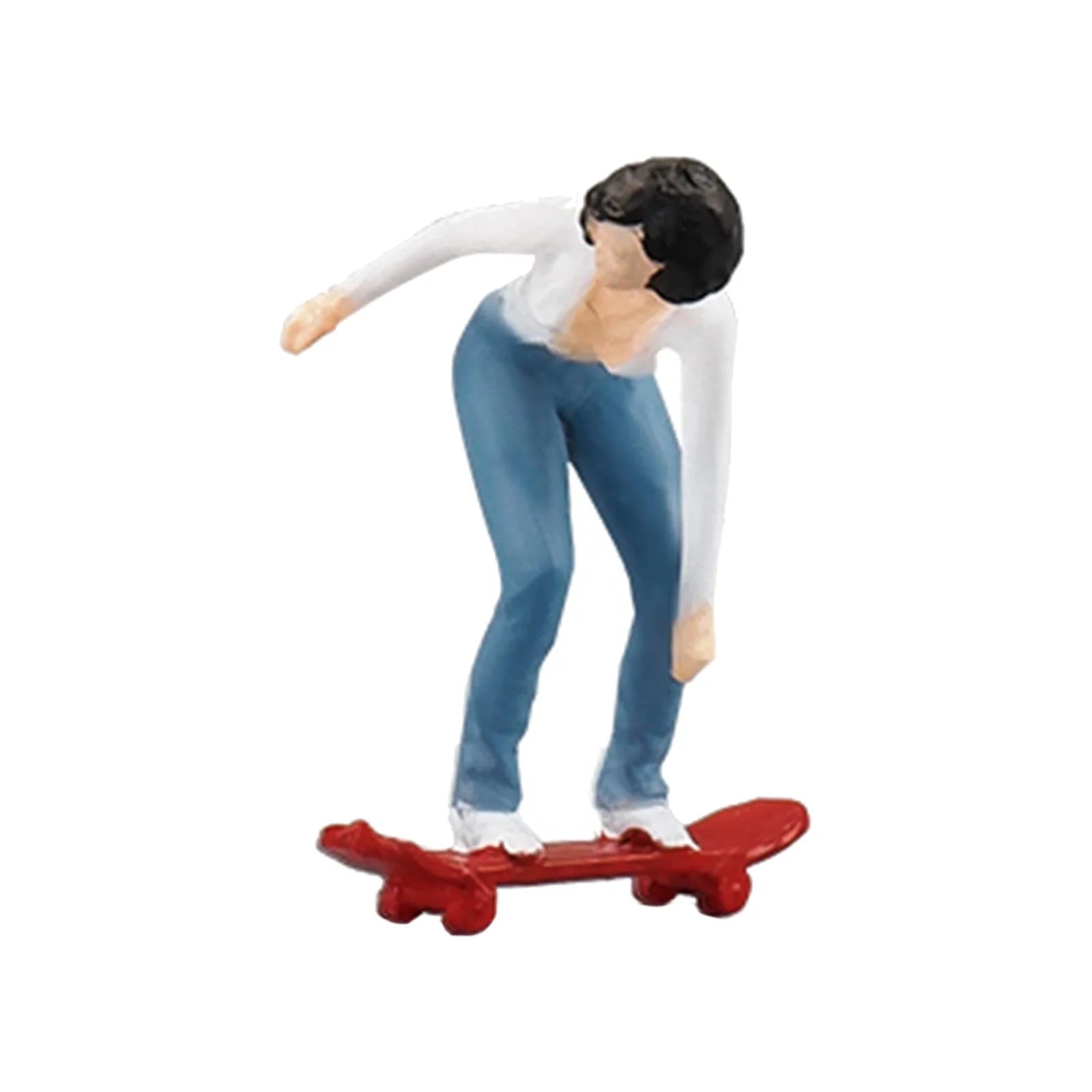 1/64 Scale Miniature Resin Painted Skateboard Figure for Diorama Model X4357