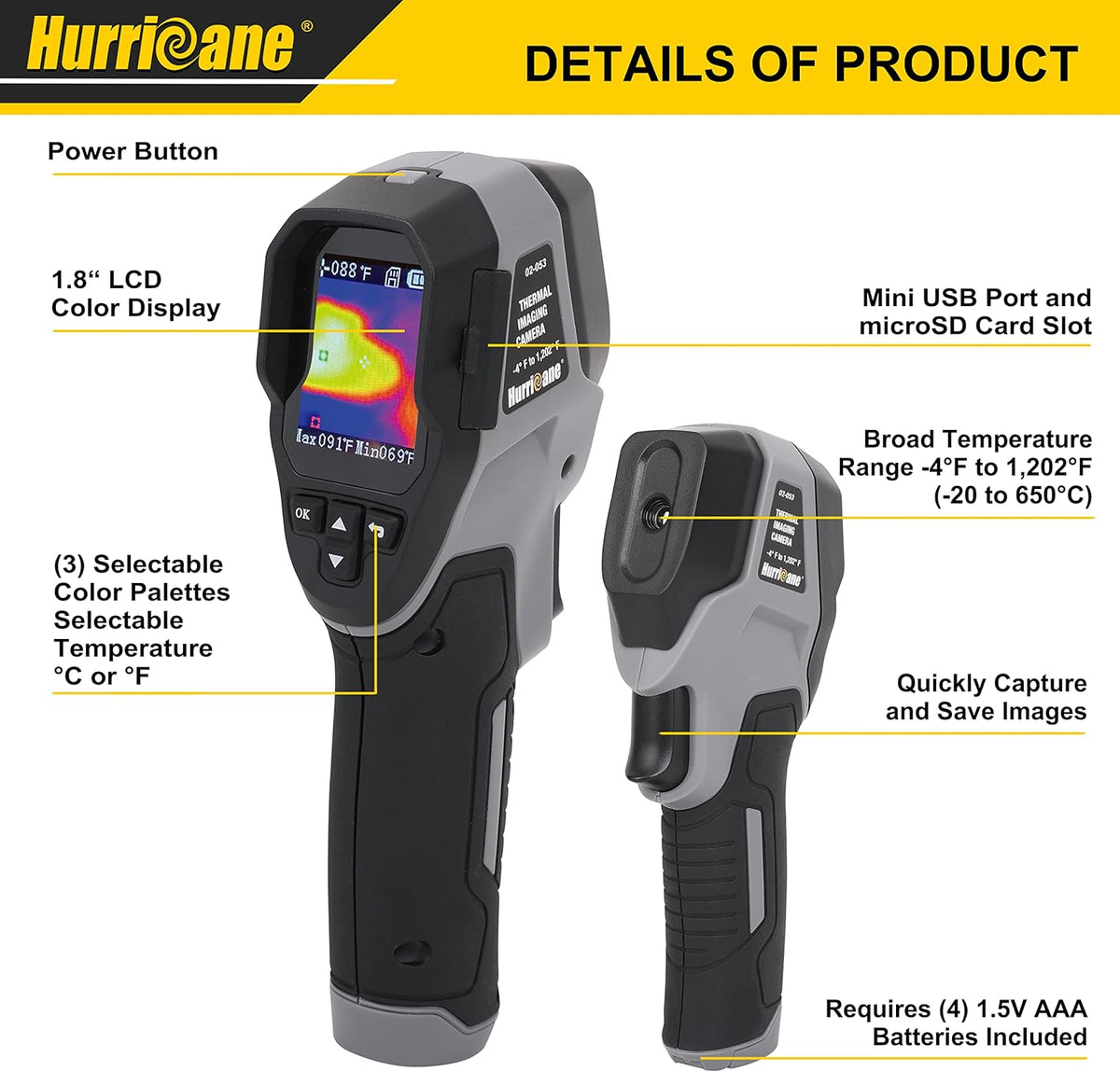 1.8 LCD Handheld Infrared Thermal Imaging Camera V3159