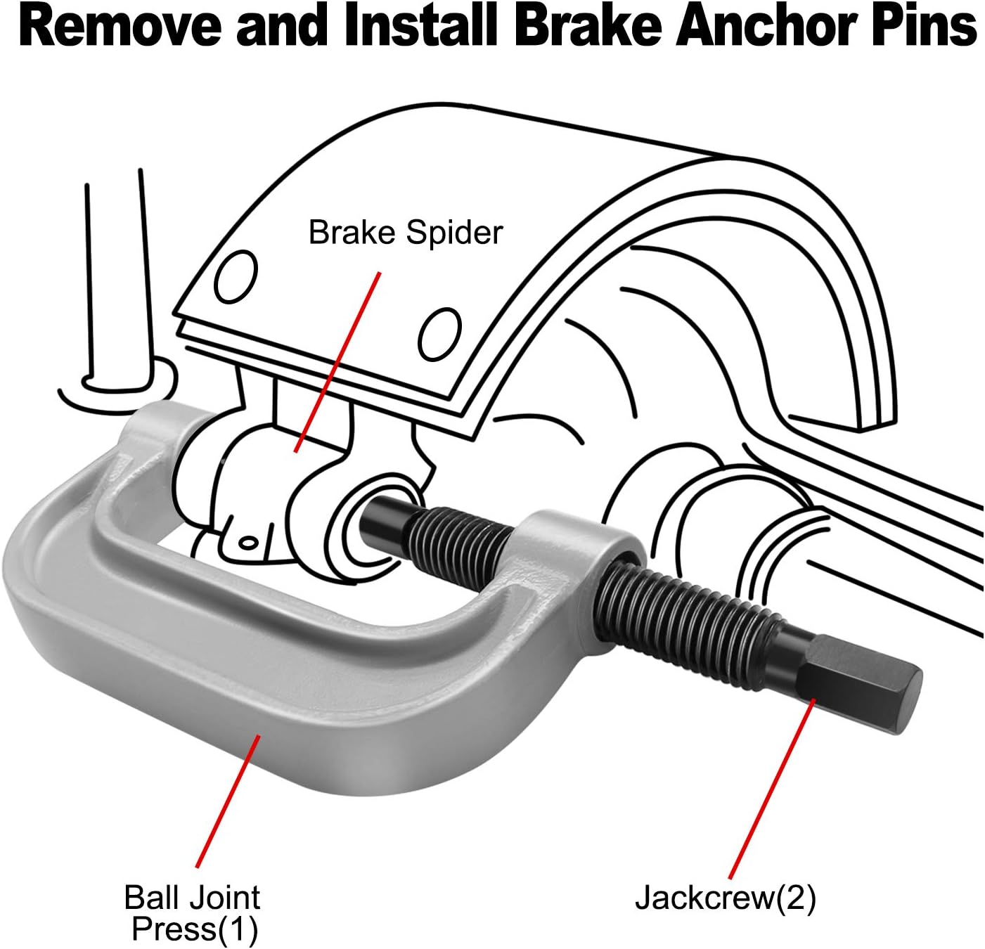 10PCs Ball Joint Press Kit with 4x4 Adapters U786265