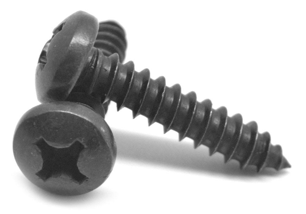 #6-20 x 5/8 Sheet Metal Screw Phillips Pan Head Type AB Low Carbon Steel Black Oxide Pk 10000 P17347
