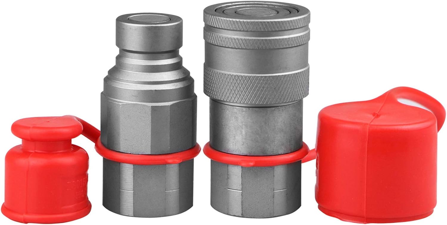 1/2 SAE Flat Face Hydraulic Quick Connect Couplers, ISO 16028, Pack of 2 X245