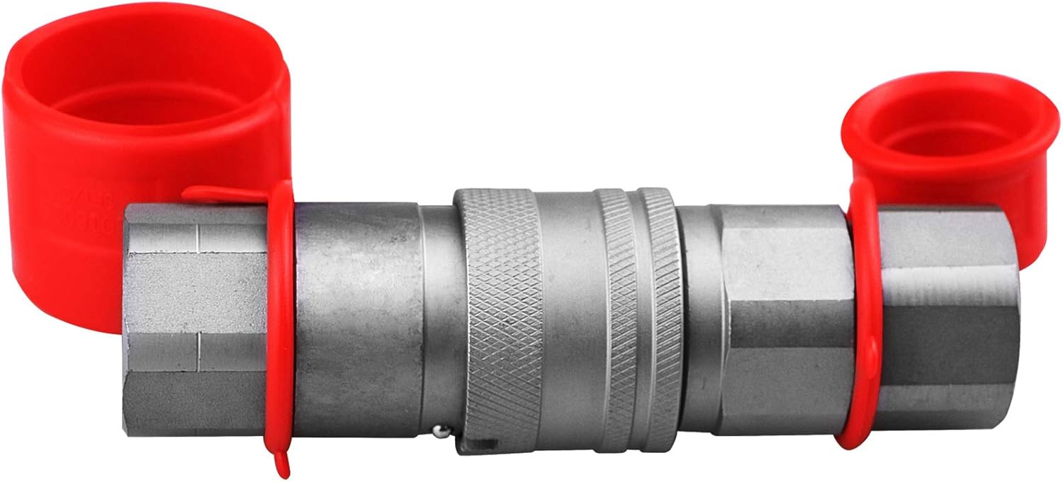 1/2 SAE Flat Face Hydraulic Quick Connect Couplers, ISO 16028, Pack of 2 X245