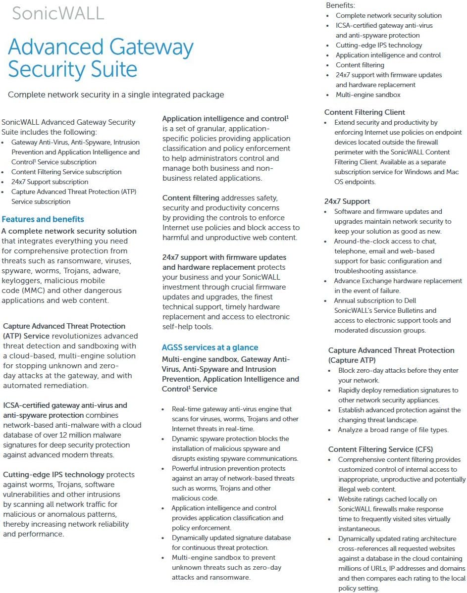 1 Year Capture Advanced Threat Protection for NSA 2600 Series E849785