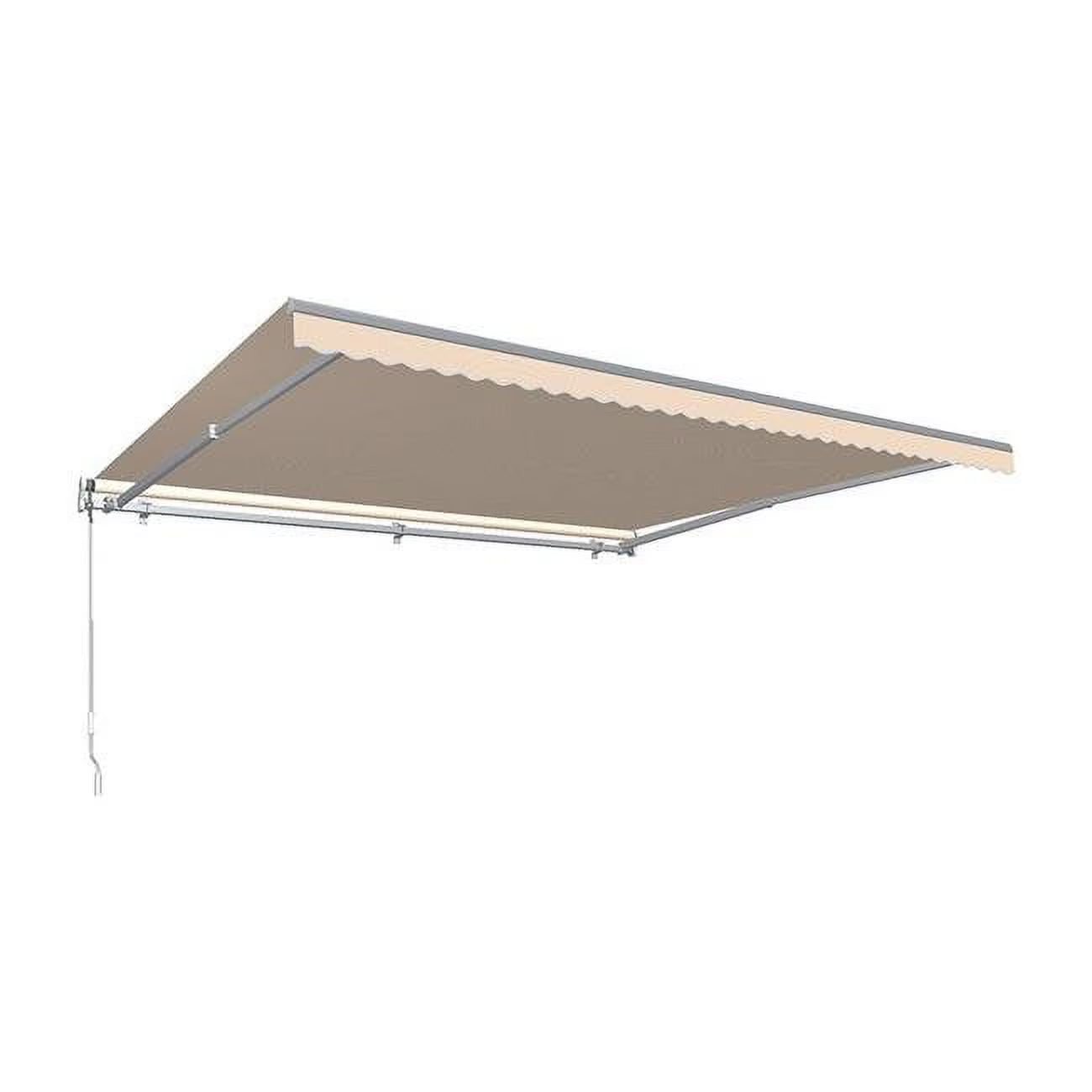 10 ft. Retractable Awning with Remote, Linen Pinstripe H642